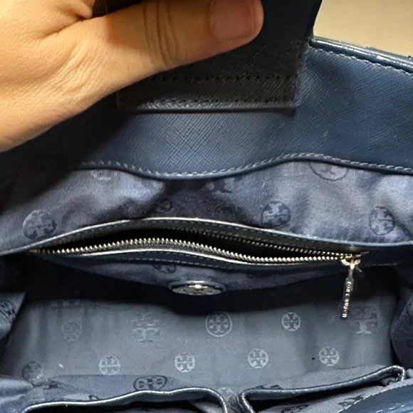 Tory Burch Navy Satchel - Picture 5 of 6